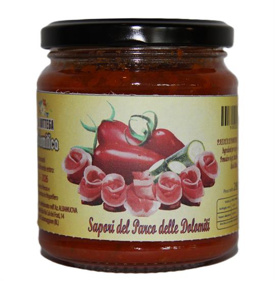 PASSATA DI POMODORO ALLE ZUCCHINE E SPECK (280g)